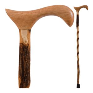 Brazos T-Handle Cane with Twisted Hickory Wood Grain, 37-Inch Height * Part Number 502-3000-0086