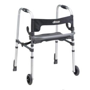Clever-Lite LS Aluminum Folding Walker with Seat and Wheels by Brand * Part 10233