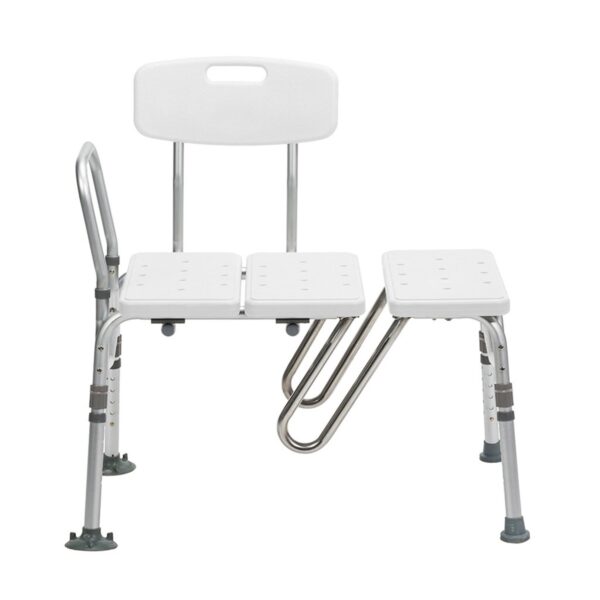 Drive Splash Defense Knocked Down Bath Transfer Bench with 17.5-22.5 Inch Seat Height and 400 lb Capacity, Model RTL12032KDR - Image 3