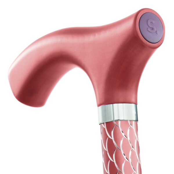 Folding Cane Switch Sticks Aluminum 32 to 37 Inch Height in Rose Gold * Adjustable Support with Slip-Resistant Tip - Image 3
