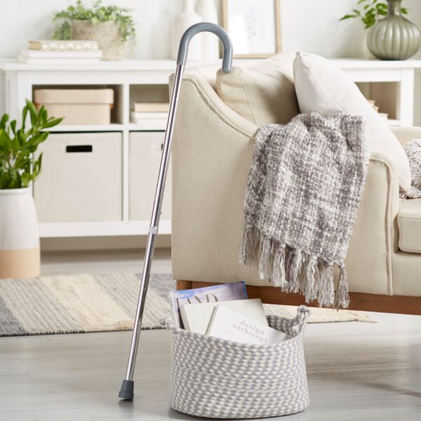 McKesson Aluminum Round Handle Cane 29.75 to 38.75 Inch Height with Chrome Finish - Image 5