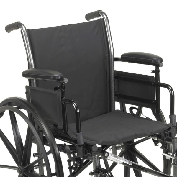McKesson Lightweight Wheelchair with Dual Axle - 18 Inch Seat Width, Silver Vein Finish - Image 4