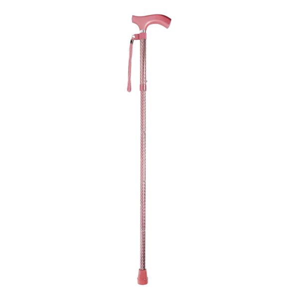 Folding Cane Switch Sticks Aluminum 32 to 37 Inch Height in Rose Gold * Adjustable Support with Slip-Resistant Tip - Image 2