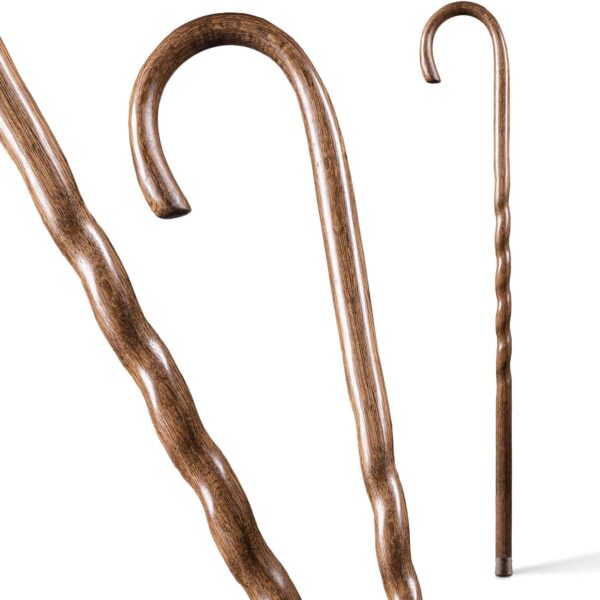 Brazos Twisted Wood 37-Inch Brown Oak Round Handle Cane Part Number 502-3000-0246 - Image 4
