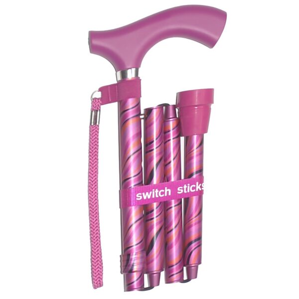 Folding Cane Switch Sticks Aluminum 32-37 Inch Height by Brand - Tango Print