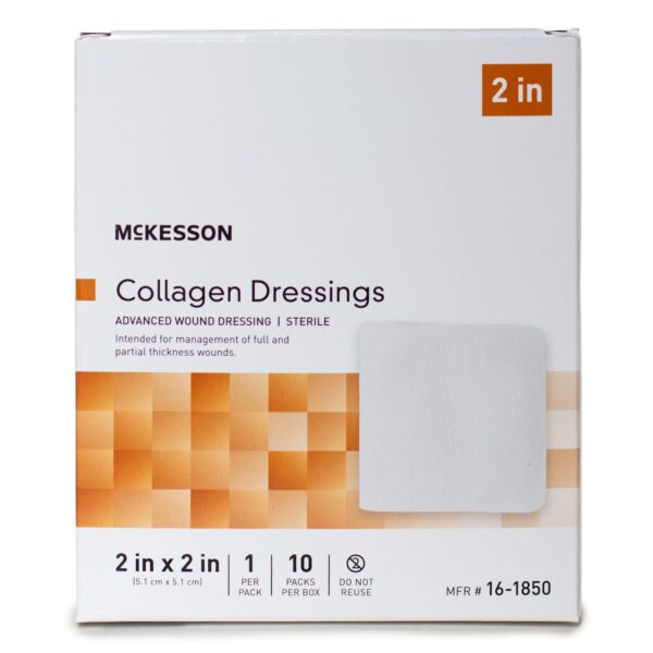McKesson Collagen Dressing 2 x 2 Inch Square * Sterile, Wound Care Solution - Image 3