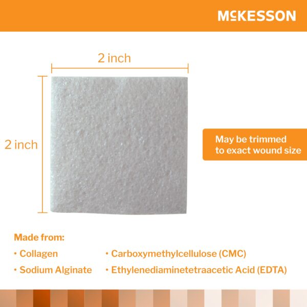 McKesson Collagen Dressing 2 x 2 Inch Square * Sterile, Wound Care Solution - Image 2
