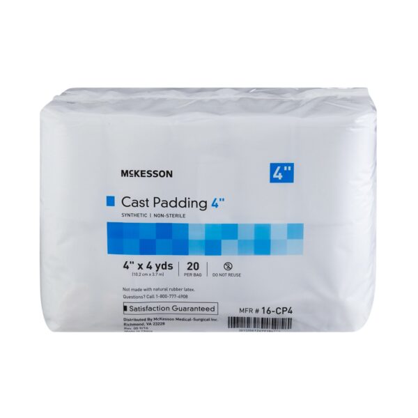 McKesson White Polyester Cast Padding 4 Inch x 4 Yard for Comfortable Cast Application - Image 3