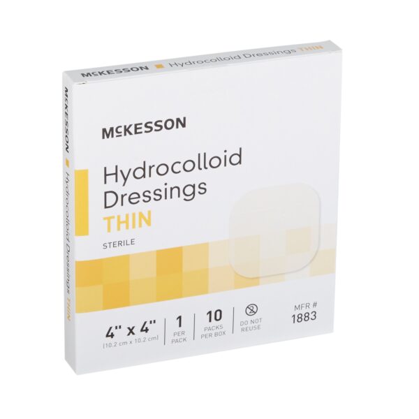 McKesson Hydrocolloid Dressing 4 x 4 Inch Thin, Sterile, Moist Environment for Wound Healing - Image 6