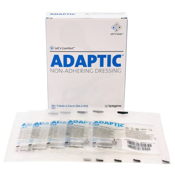 3M* Adaptic* Oil Emulsion Impregnated Dressing, 3 x 3 Inch, Sterile - Square, Pack of 50