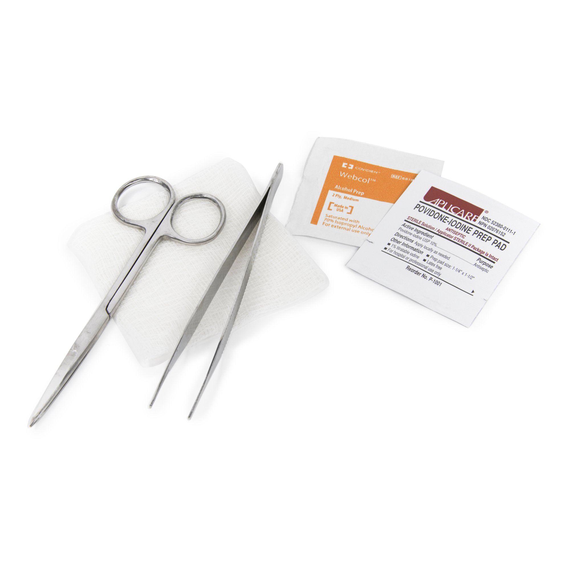 McKesson Suture Removal Kit with Metal Forceps - Sterile, Single Use, 50 Kits Per Case