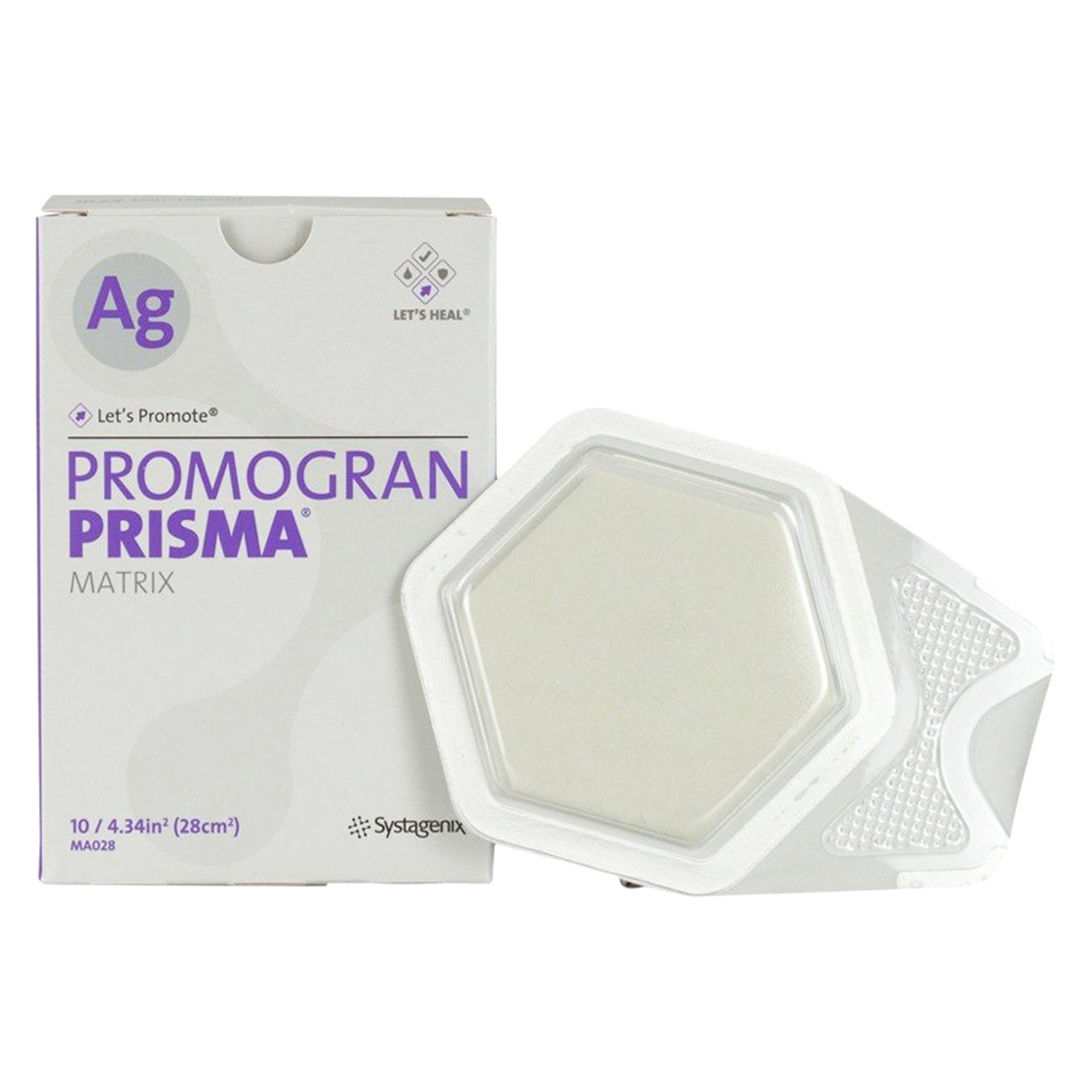 3MTM Promogran PrismaTM Matrix Silver Collagen Dressing 4-3/10 Inch Hexagon Sterile