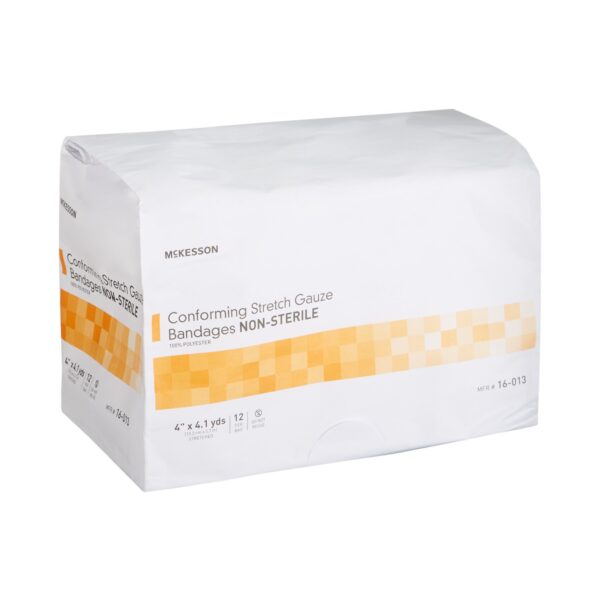 McKesson Conforming Bandage, 4 Inch x 4-1/10 Yard - Polyester Roll Bandage for Medical Use - Image 4