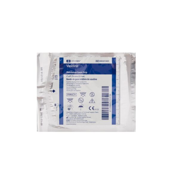 VaselineTM Petrolatum Impregnated Dressing - 3 x 9 Inch Mesh Gauze Sterile Medical Dressing - Image 4