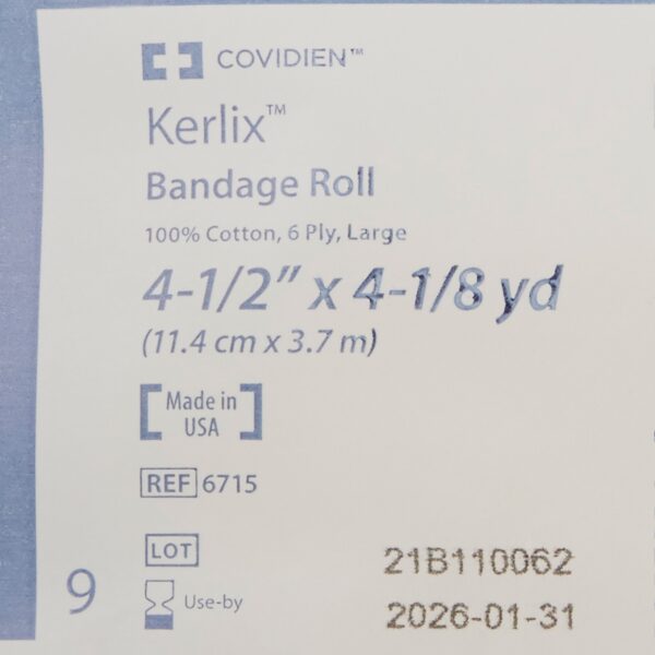 KerlixTM Sterile Fluff Bandage Roll, 4-1/2 inch x 4-1/10 yards, 6-Ply gauze for wound protection - Image 7