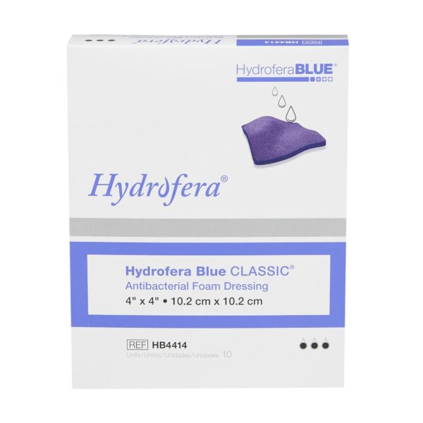 Hydrofera BLUE? Classic 4 x 4 Inch Antibacterial Foam Dressing * Nonadhesive, Sterile, Without Border - Image 2