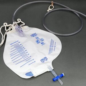 AMSure Urinary Drain Bag with Anti-Reflux Valve, 2000 mL, Sterile Vinyl with Double Hook Hanger