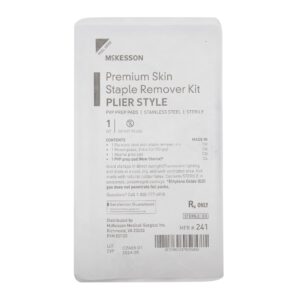 McKesson Skin Staple Removal Kit - Sterile, Single Use with Stainless Steel Staple Remover and Supplies