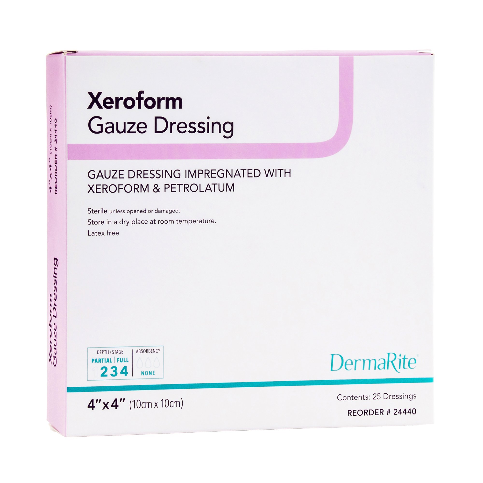 XeroformTM Gauze Dressing 4 x 4 Inch Sterile - Bismuth Tribromophenate Impregnated Wound Care
