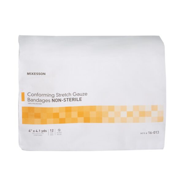 McKesson Conforming Bandage, 4 Inch x 4-1/10 Yard - Polyester Roll Bandage for Medical Use - Image 3