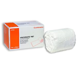 Viscopaste? PB7 Zinc Impregnated Dressing, 3 Inch x 10 Yard - Sterile Open-Weave Fabric Roll for Skin Soothing