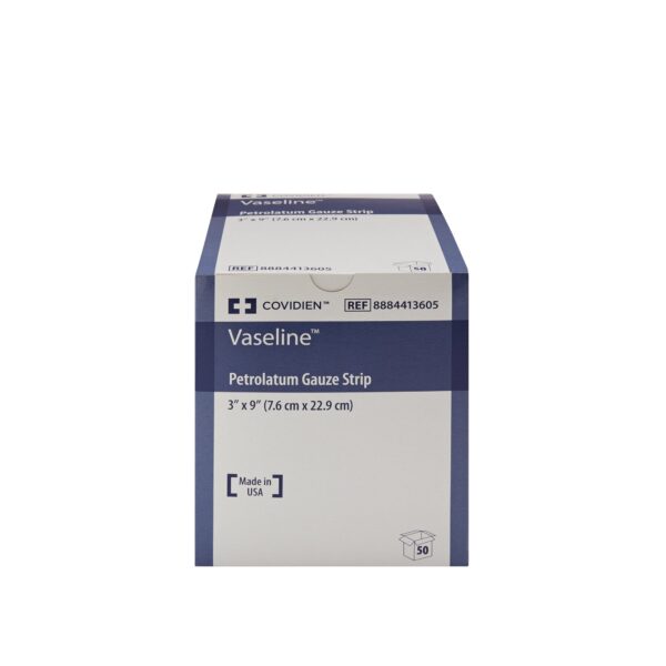 VaselineTM Petrolatum Impregnated Dressing - 3 x 9 Inch Mesh Gauze Sterile Medical Dressing - Image 2