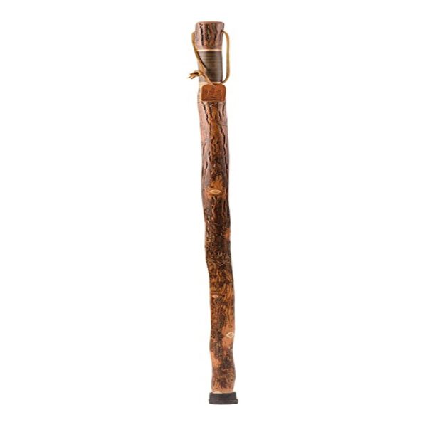 Brazos* Exotic Leather Safari Hickory Rustic Walking Stick, 58-Inch - Image 2