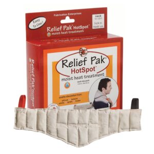 Relief Pak HotSpot Contour Neck Moist Heat Pack - Reusable Therapy Pad for Neck Pain Relief