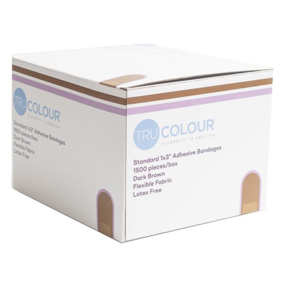 Tru-Colour Dark Brown Adhesive Strip Bandage, 1 x 3 Inches * Discreet, Flexible Wound Care Solution - Image 6