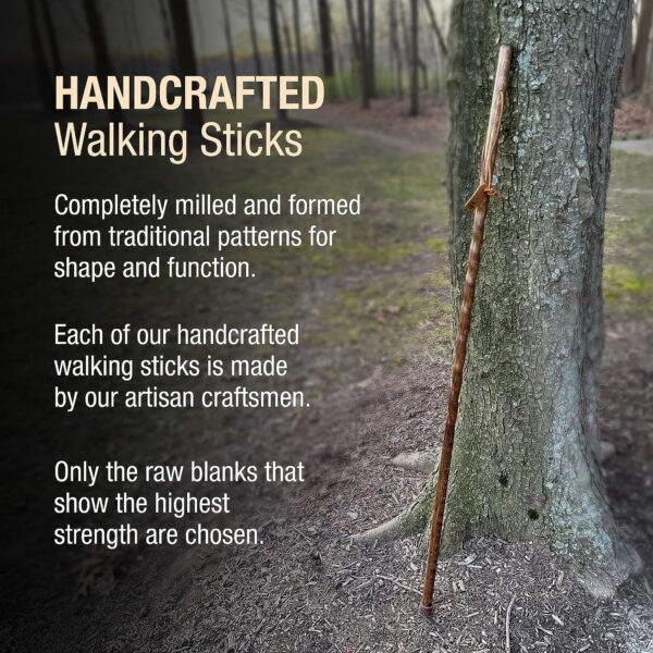 Brazos* Twisted Pine Handcrafted Walking Stick, 55 Inch - Red Sweet Gum with Wood Handle - Image 8