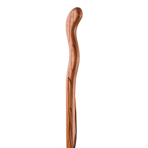 Brazos* 58-Inch Twisted Fitness Walker Handcrafted Wooden Walking Stick in Red - Image 3