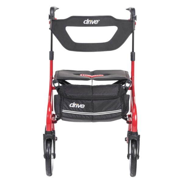 Drive Nitro Sprint Red 4-Wheel Adult Rollator with Aluminum Frame and 10-Inch Casters - Image 2