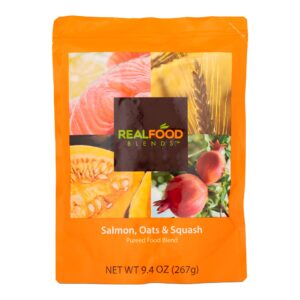 Real Food Blends Salmon, Oats & Squash Puree for Tube Feeding - 9.4 oz Pouch