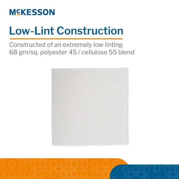McKesson Cleanroom Wipes 12 x 12 Inch - Sterile, Low Linting Polyester-Cellulose Blend for ISO Class 5 Environments - Image 3