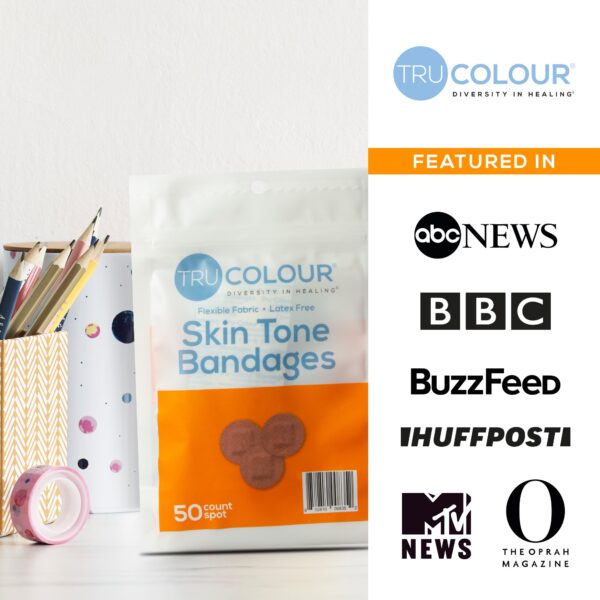 TruColour? Brown Adhesive Spot Bandages * Waterproof Fabric Wound Care (50 Pack) - Image 8
