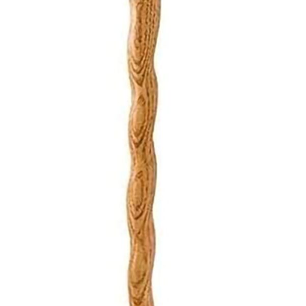Brazos* Twisted Oak Hitchhiker Walking Stick - 55 Inch Handcrafted Cane with Rubber Tip in Tan - Image 4
