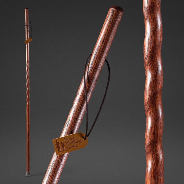 Brazos* Twisted Oak Backpacker Walking Stick - 58-Inch Handcrafted Hiking Pole for Trail Navigation - Image 6