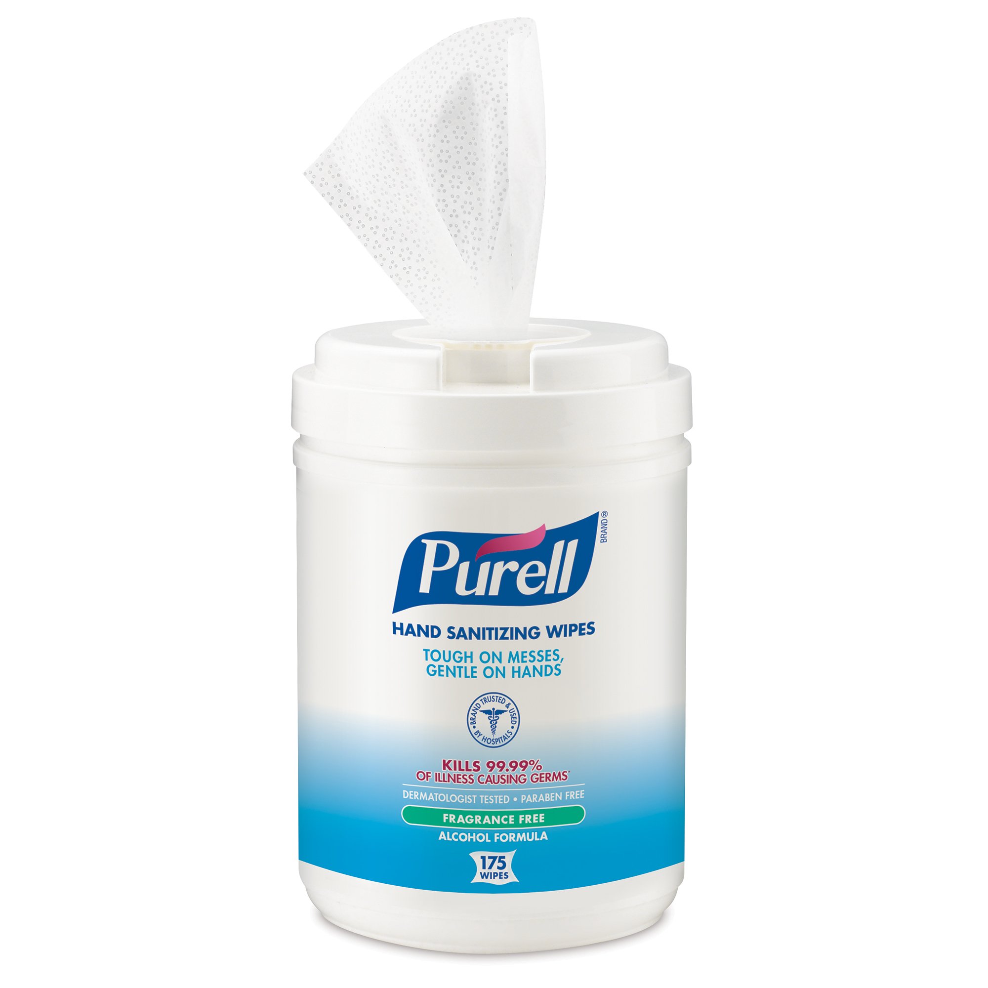 Purell Hand Sanitizing Wipes - Ethyl Alcohol, Unscented, 175 Count Canister