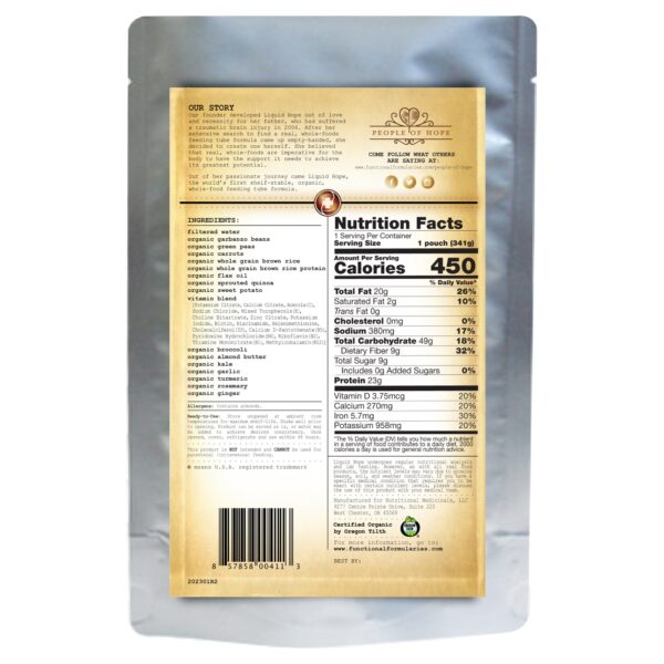 Liquid Hope Complete Plant-Based Nutrition 12 oz Pouch - Image 2