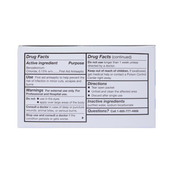 McKesson Benzalkonium Chloride Antiseptic Skin Wipes – 5 x 7 Inch Sterile Towelettes (100 Count) - Image 8