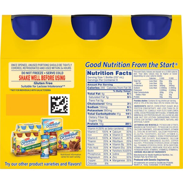 Carnation Breakfast Essentials? Chocolate Nutritional Drink, 8 oz - McK Brand - Image 4
