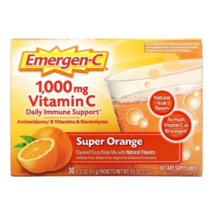 Emergen-C Vitamin C Daily Immune Support Drink Mix - Super Orange Flavor, 30 Packets