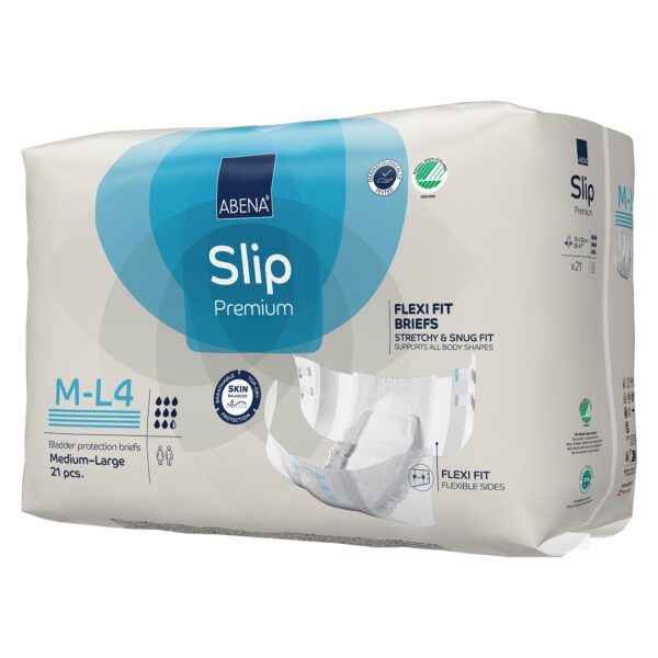 Abena Slip Flexi Fit Incontinence Briefs Medium/Large - Heavy Absorbency, Refastenable Tabs, Breathable Backing - Image 4