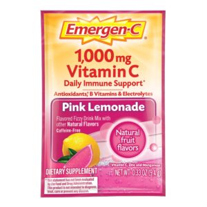 Emergen-C Vitamin C Daily Immune Support Drink Mix, Pink Lemonade Flavor - 30 Packets