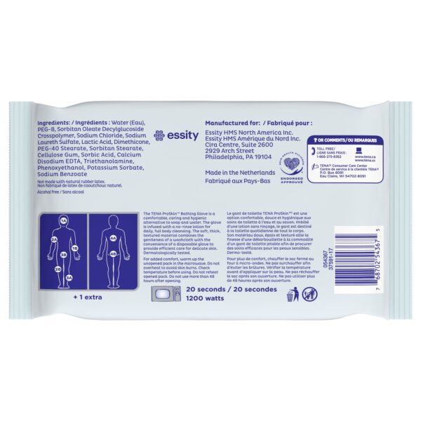 TENA ProSkin Bathing Gloves – Gentle, Rinse-Free Personal Hygiene Solution - Image 2