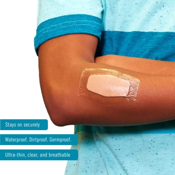 Nexcare* Waterproof Knee and Elbow Sheer Adhesive Bandages, 2-3/8 x 3? Inch - Sterile, Latex-Free, Transparent, 8 per Box - Image 3