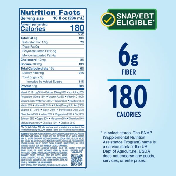 Glucerna Hunger Smart Shake Chocolate Flavor 10 oz * Supports Kidney Health and Blood Sugar Management - Image 2