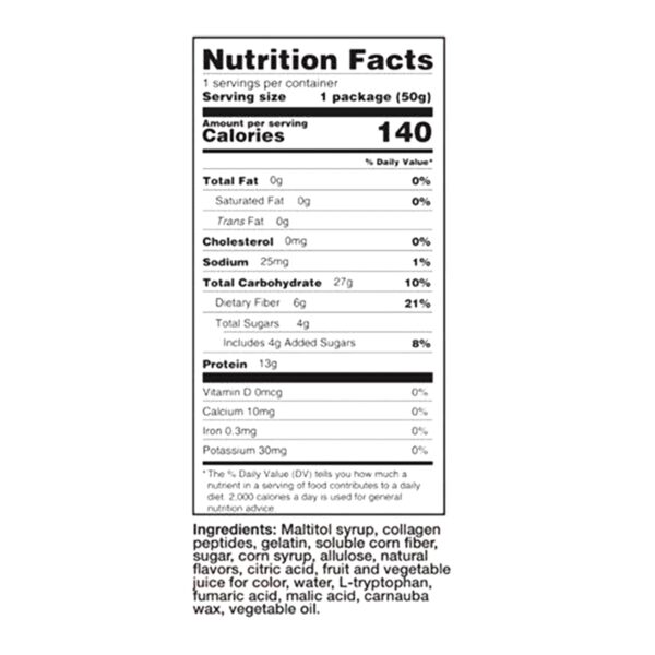 LiquaCel Protein Gummies Oral Supplement * Collagen & Protein Gummy Chews * 1.8 oz. Pouch - Image 4
