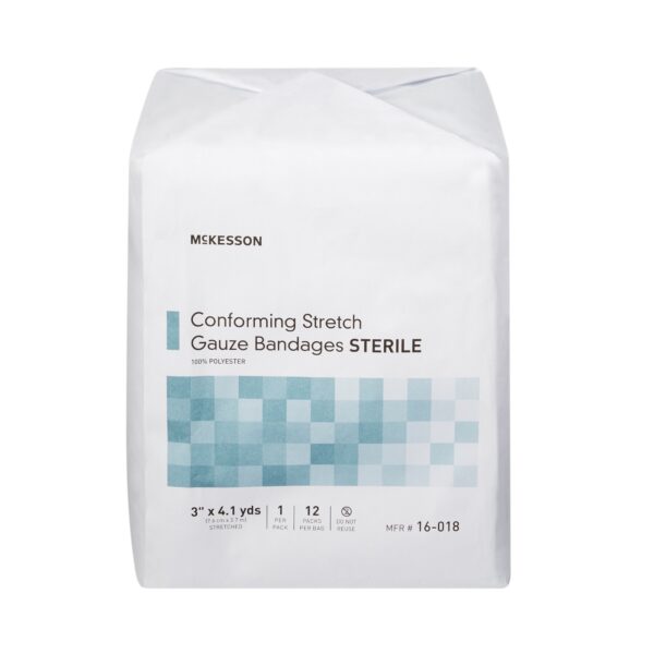 McKesson Sterile Conforming Bandage, 3 Inch x 4.1 Yard * Flexible Polyester Wound Dressing for Secure and Comfortable Coverage - Image 4