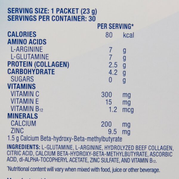 Juven? Arginine and Glutamine Therapeutic Nutrition Powder * Unflavored, 80 Calories, 30 Packets - Image 4